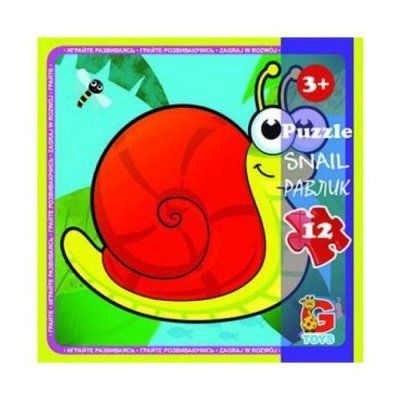 Пазлы "Насекомые", (улитка), 12 элементов toysi_173475 фото
