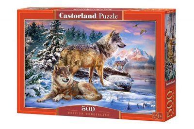 Пазли "Вовки на снігу", 500 елементів Castorland_54972 фото