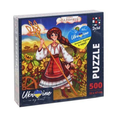 Пазл "Українська дівчина з тризубом", 500 елем. De.tail_202567 фото
