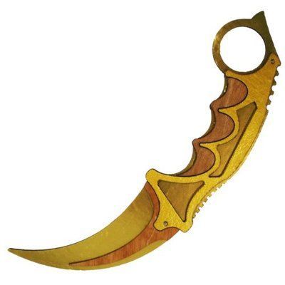 Нож Керамбит из CS GO (Gold) Сувенир-Декор_160438 фото