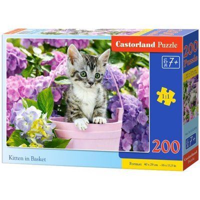 Пазли "Кошеня у кошику", 200 елементів Castorland_189699 фото