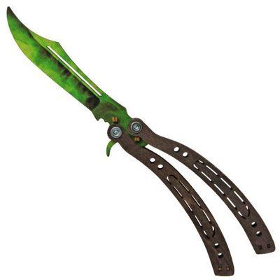 Нож Бабочка "CS GO (Emerald)" Сувенир-Декор_160446 фото