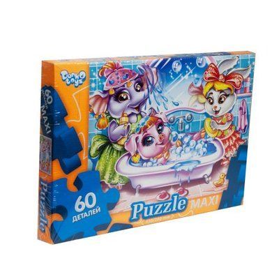 Пазли Maxi "Звірятка у ванній", 60 елементів Dankotoys_55868 фото