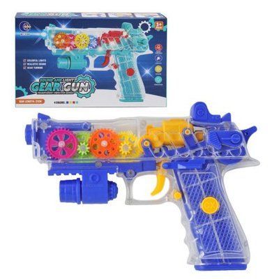 Пістолет прозорий зі світлом "Gear Gun" toysi_202856 фото