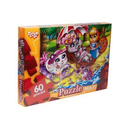 Пазли Maxi "Звірятка на пляжі", 60 елементів Dankotoys_55869 фото
