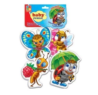 Бебі пазли "Веселі комахи" Vladi Toys_123305 фото