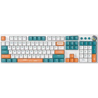 Клавіатура Aula F2088 PRO Plus 9 Orange Keys KRGD Blue USB UA White/Blue (6948391234908) 6948391234908 фото