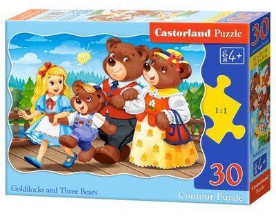 Пазли "Золотоволоска і три ведмеді", 30 елементів Castorland_54928 фото
